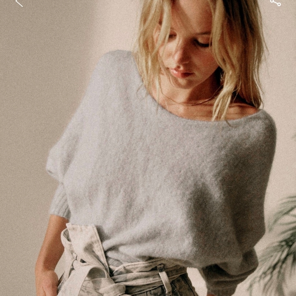 Sezane Gaby Jumper in Light Gray Size XS